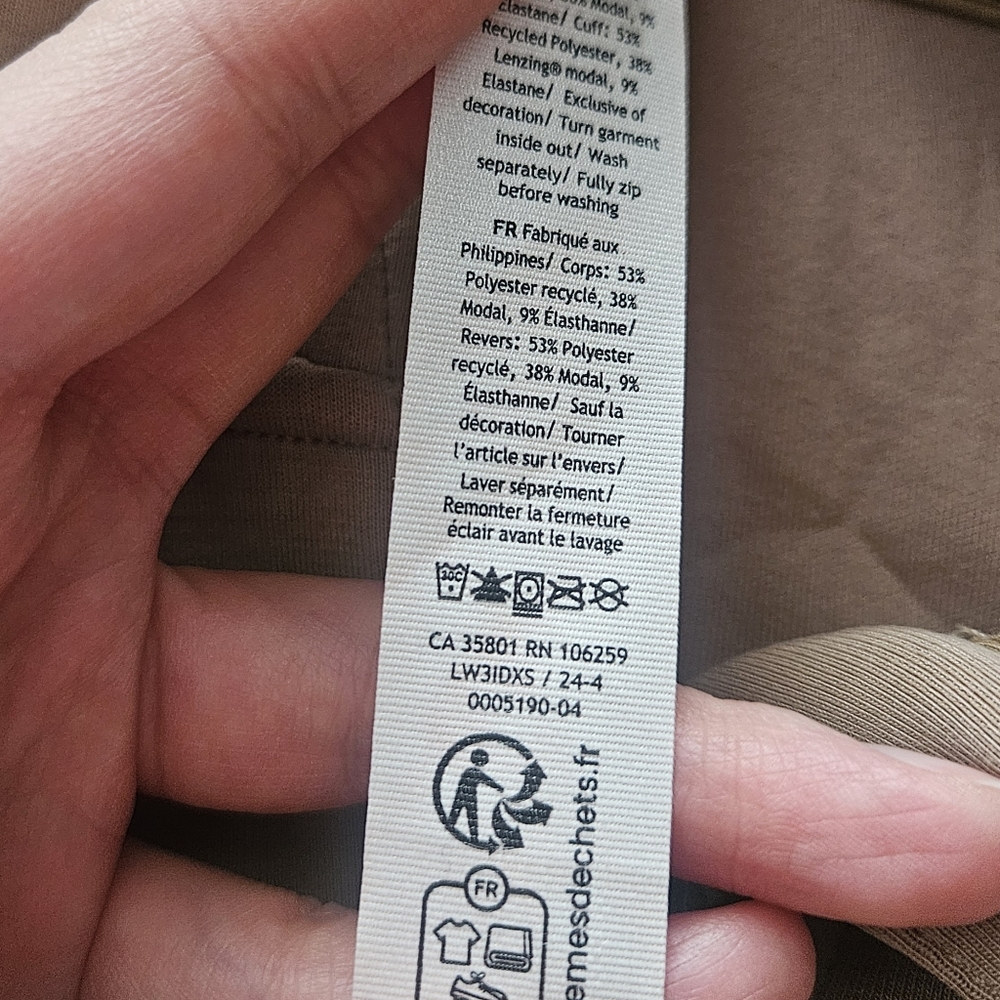 LULULEMON Brushed Softstreme Half Zip Filbert Tan Size 2 - Picture 9 of 9